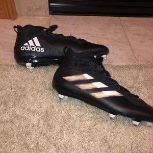 Adidas ultra boost prime-knit football spikes. Size 12.5 in men. Black, brown.
